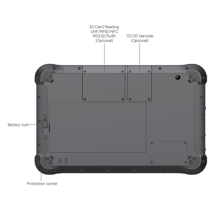 SANTINEA Tablette KX-10R Tablette 10 pouces incassable, antichoc, étanche, écran tactile, très grande autonomie, durcie, militarisée IP65  - KX-10Q