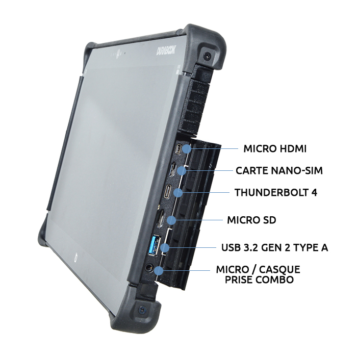 SANTINEA Tablette Durabook R11L Tablette tactile étanche eau et poussière IP66 - Incassable - MIL-STD 810H - MIL-STD-461G - Durabook R11