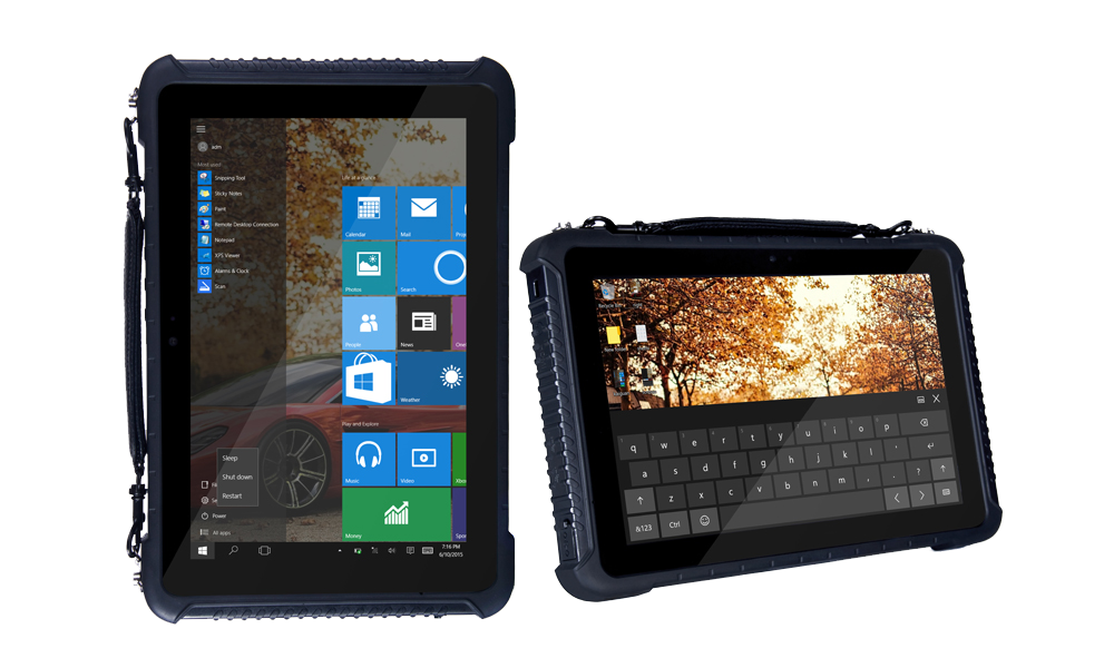 Tablette KX-10H - Tablette incassable, antichoc, étanche, écran tactile, très grande autonomie, durcie, militarisée IP65  - KX-10H - SANTINEA