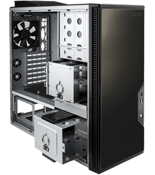 Enterprise 370 - Ordinateur PC très puissant, silencieux, certifié compatible linux - Système de refroidissement - SANTINEA