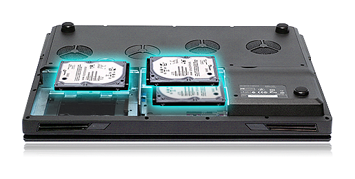 SANTINEA - CLEVO P570WM - 1 à 4 disques durs internes SANTINEA - CLEVO P570WM - 1 à 4 disques durs internes
